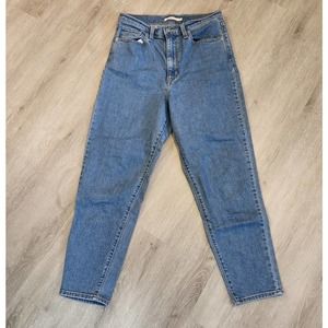 Levi's High Waisted Taper Ankle Jeans Blue Stretch Medium Wash Women's Size 29
